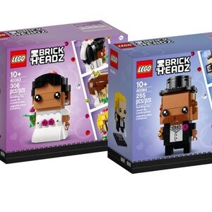 LEGO Bundle of 2  BRICK'H'EADZ "Bride (40383) and Groom (40384) BOTH UNOPENED.